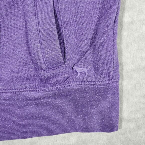 PINK Victoria's Secret Jacket Womens Small Purple Track Stretch Sports Full Zip - Picture 7 of 10